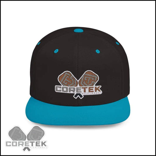 Classic Coretek Pickleball Snapback Hat Black/Teal / One Size Hats