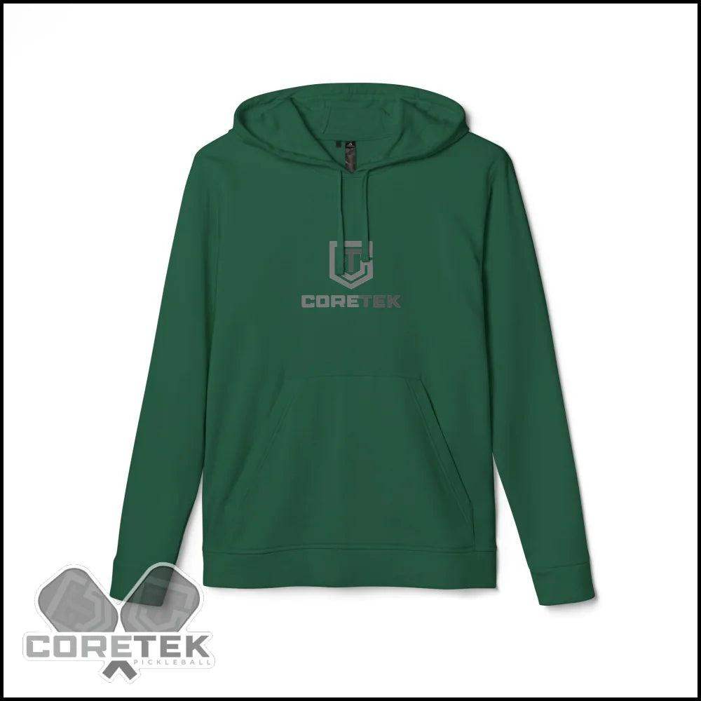 Coretek Pickleball Adidas® Unisex Fleece Hoodie Collegiate Green / S