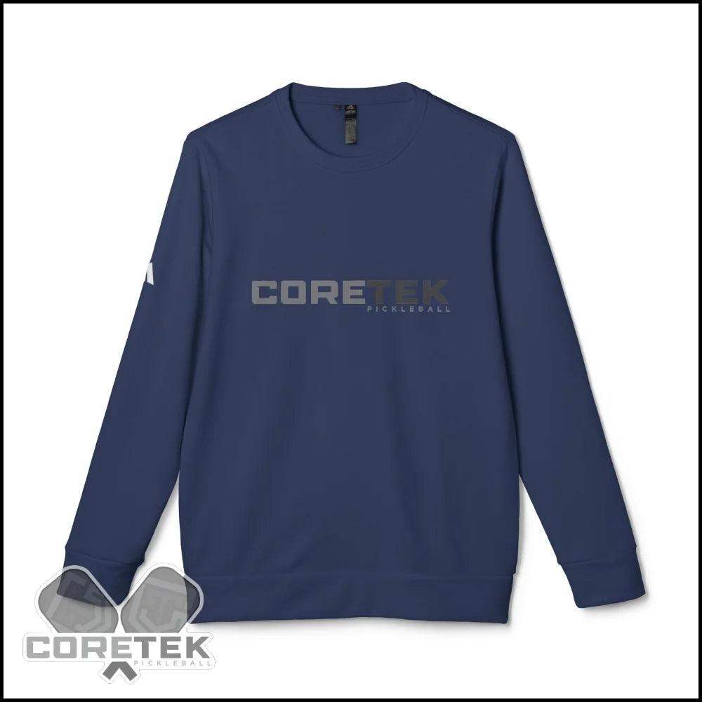 Coretek Pickleball Adidas Unisex Fleece Crewneck Sweatshirt Collegiate Navy / Xs