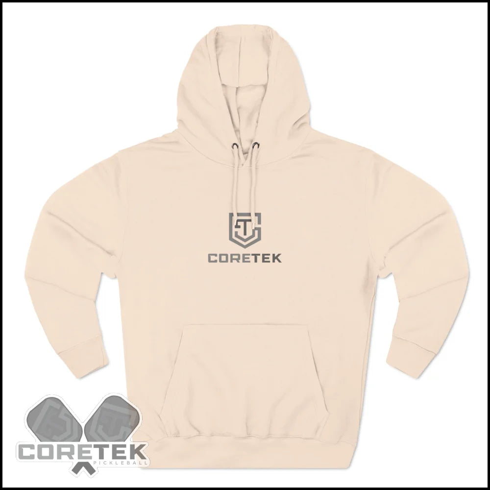 Coretek Pickleball Three-Panel Fleece Hoodie S / Pale Pink