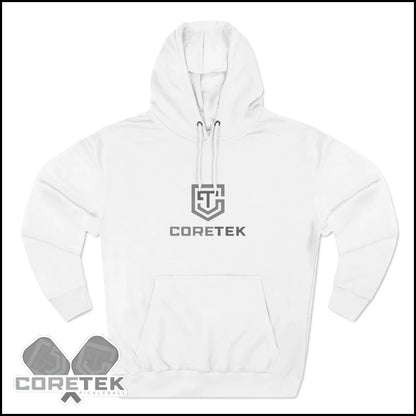 Coretek Pickleball Three-Panel Fleece Hoodie S / White